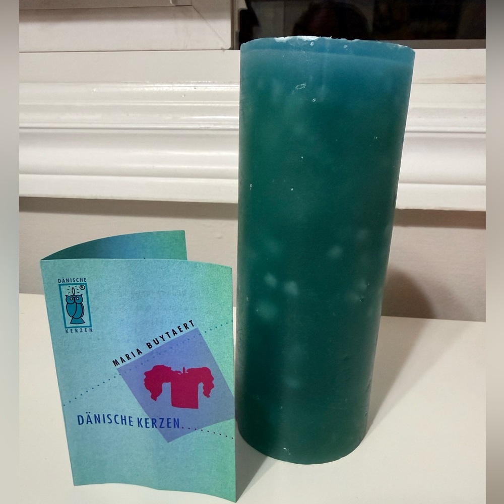 Dänische Maria Buytaert Blue/Green Candle - Danish Candle